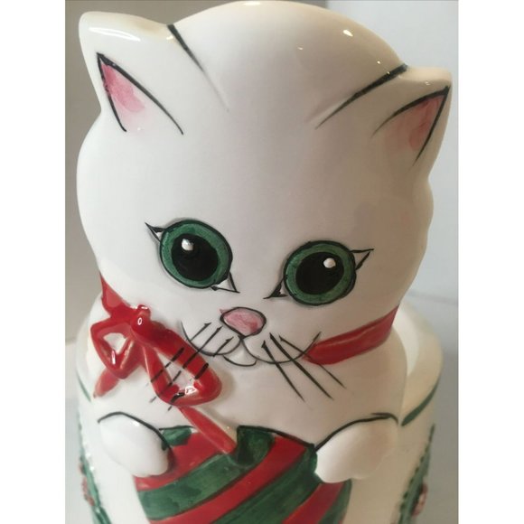 Andrea West Signed/Dated 1983 SigmaTastesetter Planter/Cat Christmas   Holly - Picture 5 of 8